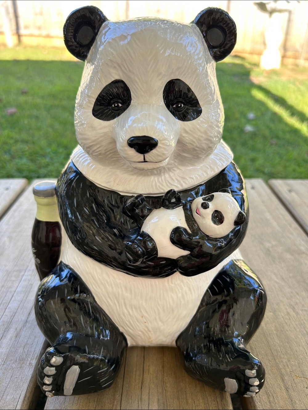 Vintage Limited Edition Ceramic Coca-Cola Panda Cookie Jar.